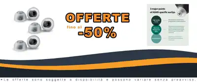 Auricolari SednaEarfit MAX ASMR Standard 3 Paia M/ML/L