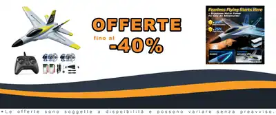 Controllo Remoto RC Plane DEERC 4 Canali Gestione Gyro 360°