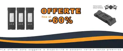 Batterie Li-Polimeria per RC Drone 3x 1800mAh 3.7V E58 E68 JY109