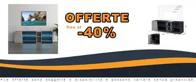 Stand TV Mondeer 5 Compartimenti LED Light 55 Pollici