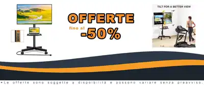 Supporto TV mobile con presa di corrente 23-60 pollici
