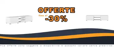 Tavolo TV Symbiosis Podium Bianco 140x42x31 cm